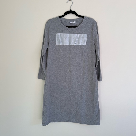 Calvin Klein Heather Gray Shirt Dress Large Casual
Y2K Minimalist Logo Stretch - Picture 1 of 13